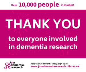 10,000 research participants recruited through Join Dementia Research – Could it help your study?