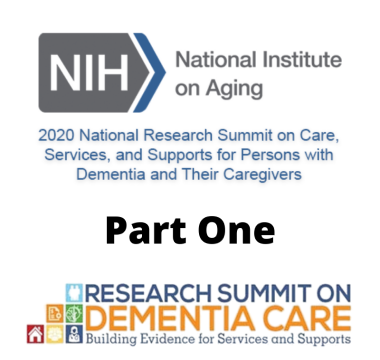 NIA – National Summit on Dementia Care Research PT1