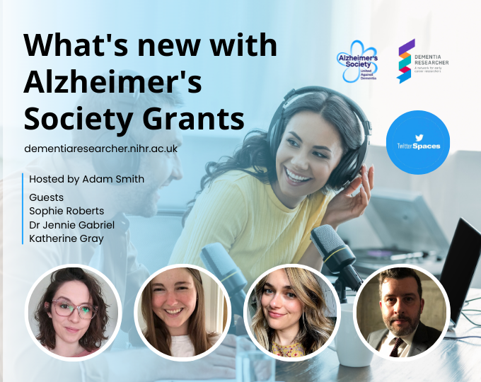 Podcast – Whats new with Alzheimers Society Grants