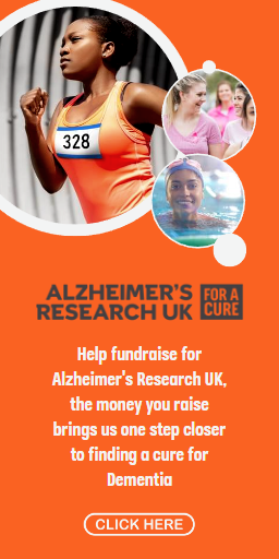 Help fundraise for Alzheimer's Research UK, the money you raise brings us one step closer to finding a cure for Dementia