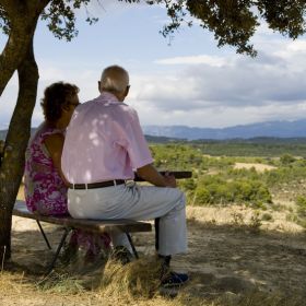 Older Couple Sitting on a Bench