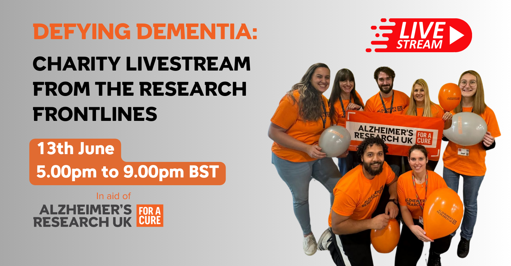 Charity Livestream from the Research Frontlines