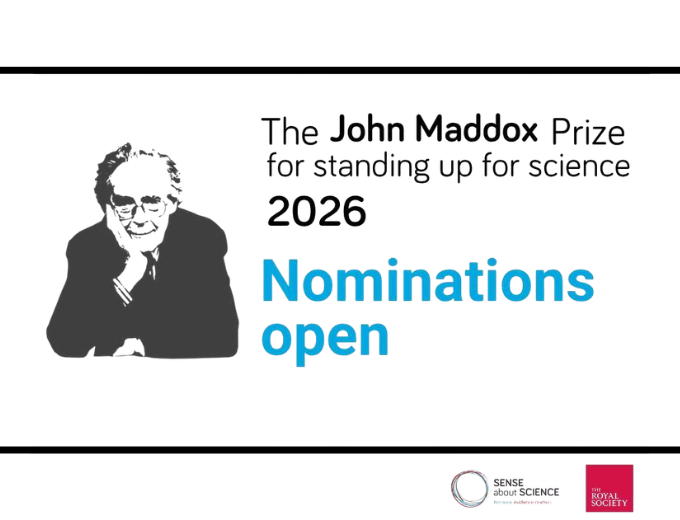 Nominations Open for the 2026 John Maddox Prize