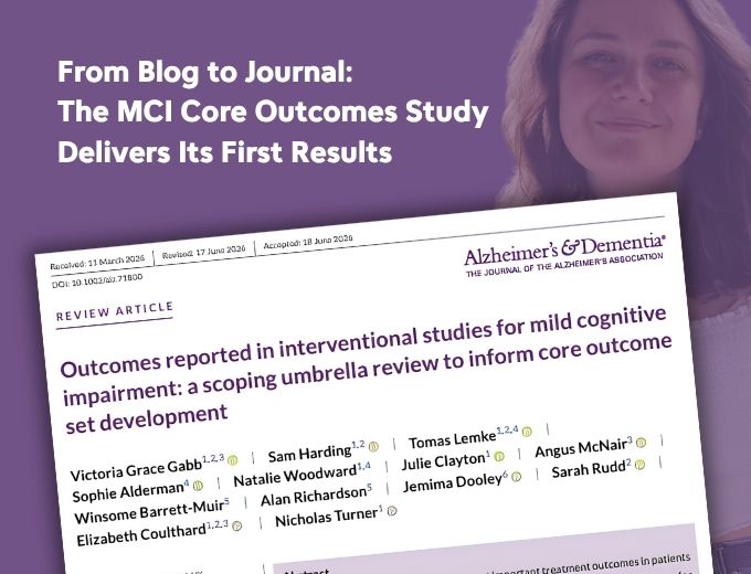 From Blog to Journal: The MCI Core Outcomes Study Delivers Its First Results