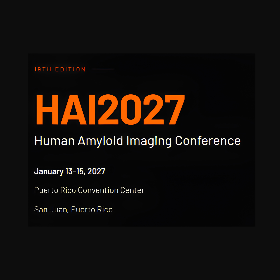 Poster for HAI2027 — Human Amyloid Imaging Conference, January 13–15, 2027.